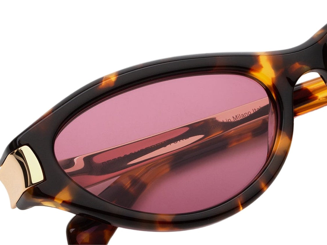 Retrosuperfuture Gold Solazu Tortoiseshell Cat-Eye Sunglasses