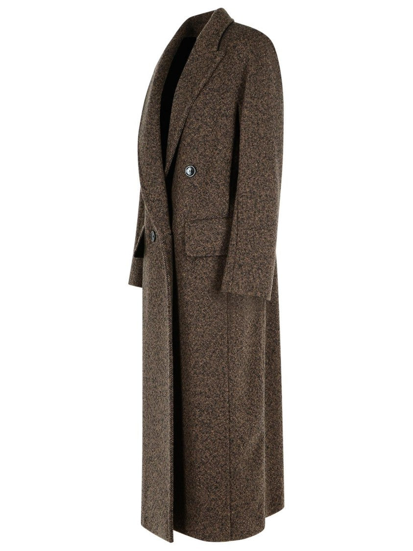 Max Mara 'Arco 1234' Chocolate Virgin Wool Coat