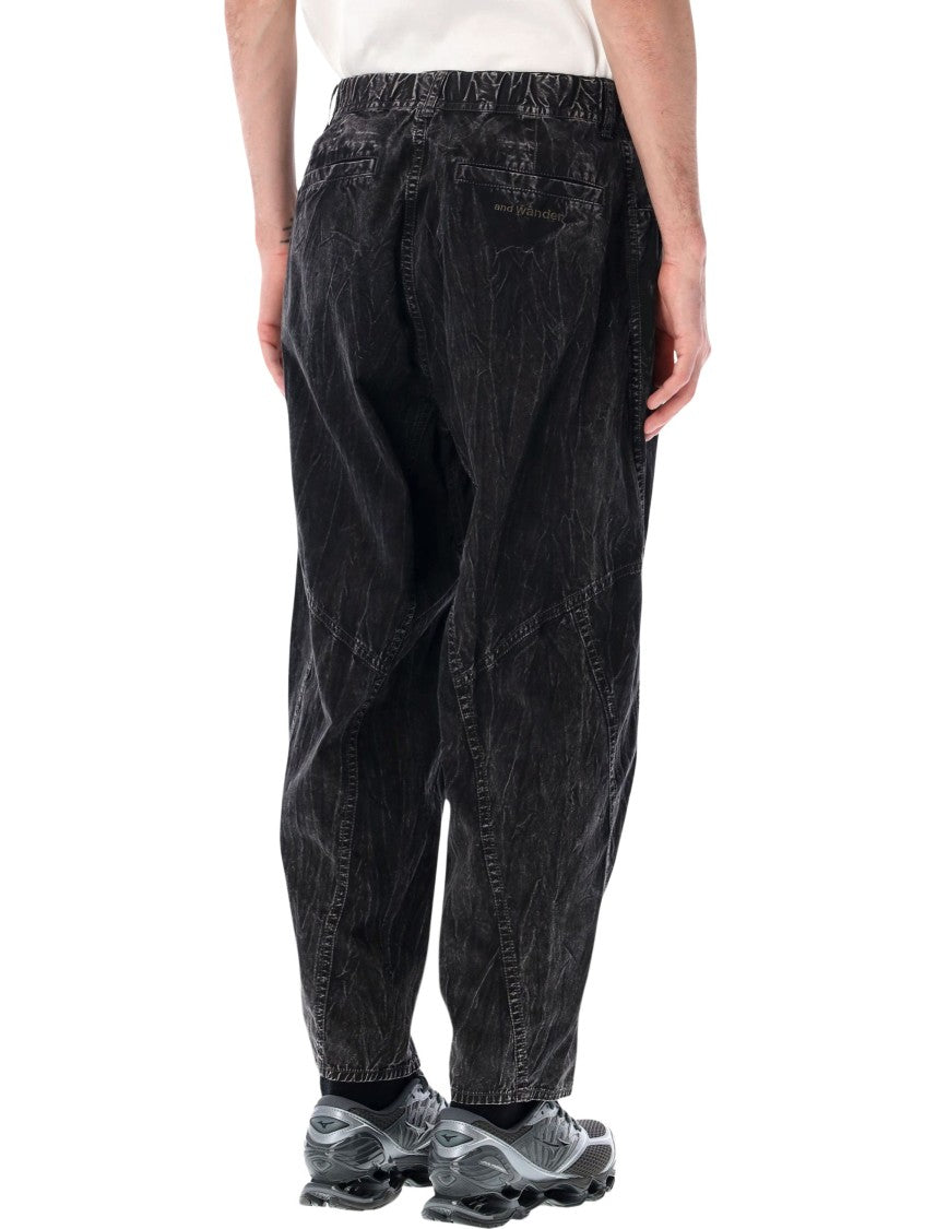 And Wander Textured Cotton Long Trousers