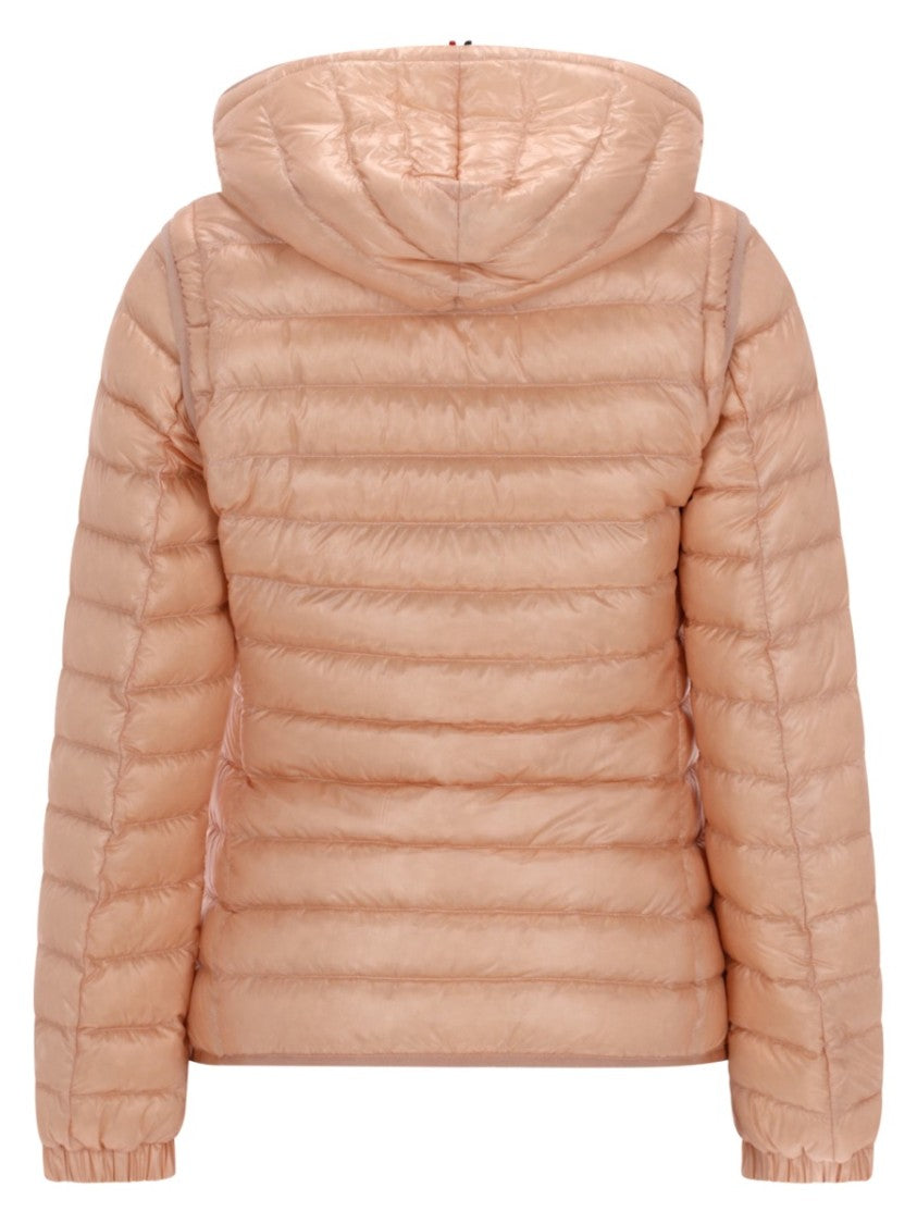Moncler Grenoble Quilted Lightweight Jacket With Adjustable Hood And Embroidered Logo