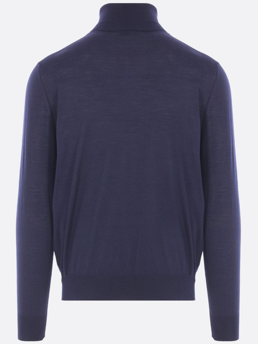 Saint Laurent High-Neck Long-Sleeved Finely Knit Pullover