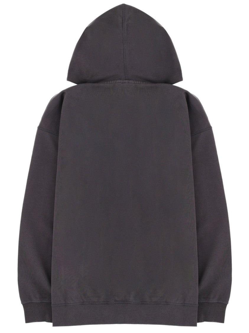 Ganni Neutrals Bananas Graphic Organic Cotton Hoodie