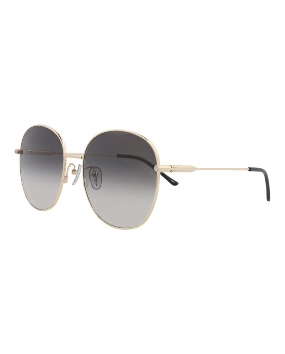 Gucci Round-Frame Metal Sunglasses