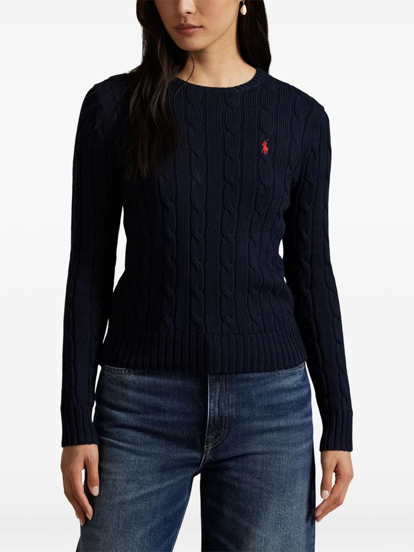 Polo Ralph Lauren Blue Julianna Pullover Cable Knit Sweater