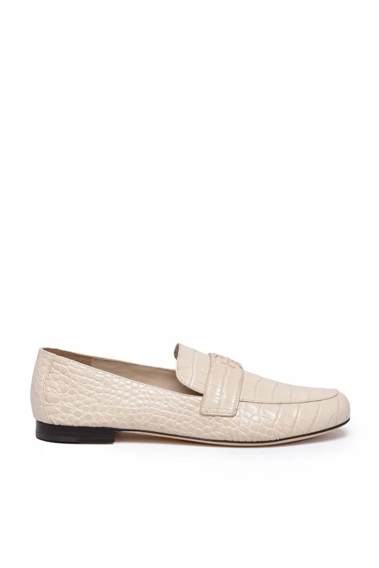 Tory Burch Leather Loafers - Cream