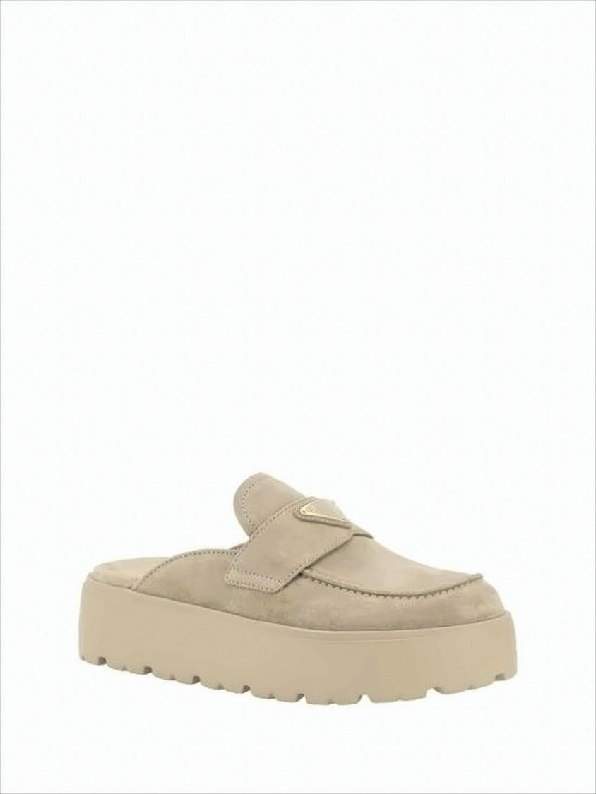 Prada Calf Leather Slip-On Mules