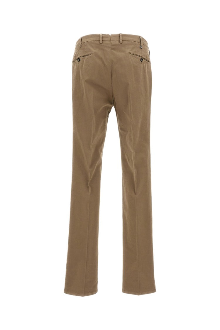 Pt01 Slim Stretch Gabardine Trousers With Tailored Fit