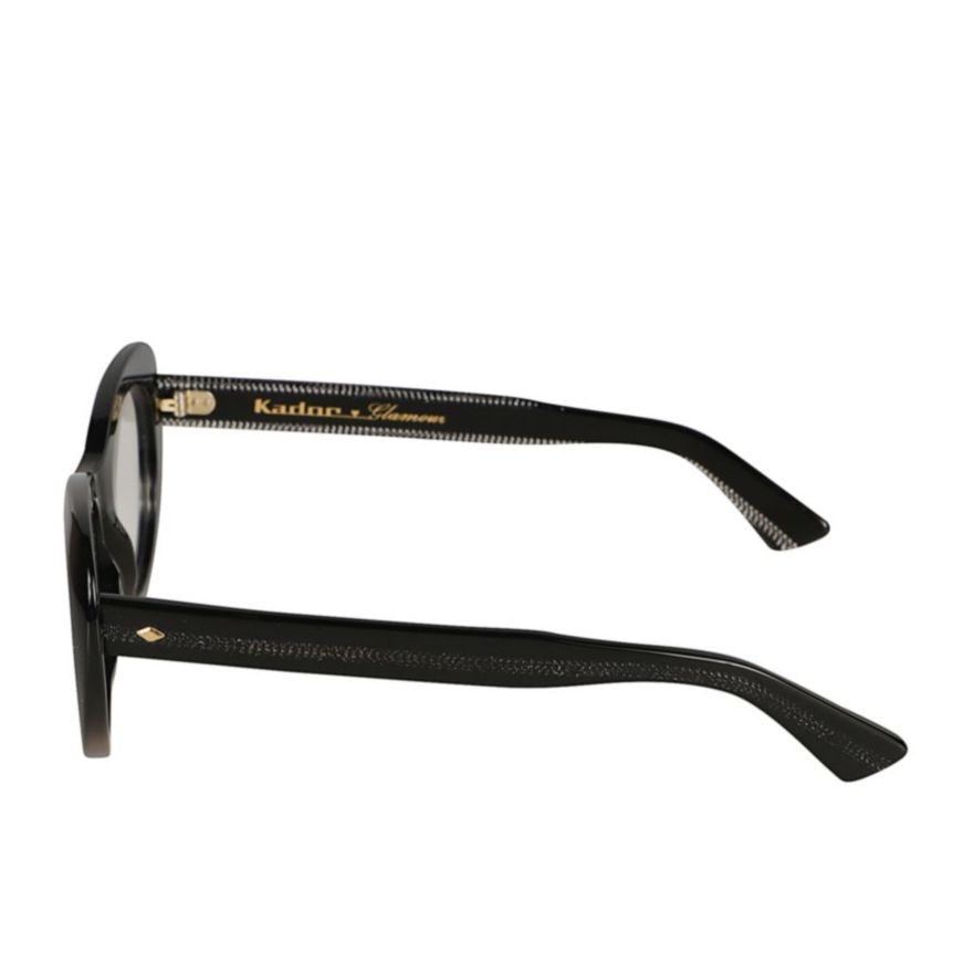 Kador Capri New-V Rounded Frame Sunglasses With Glossy Black Finish