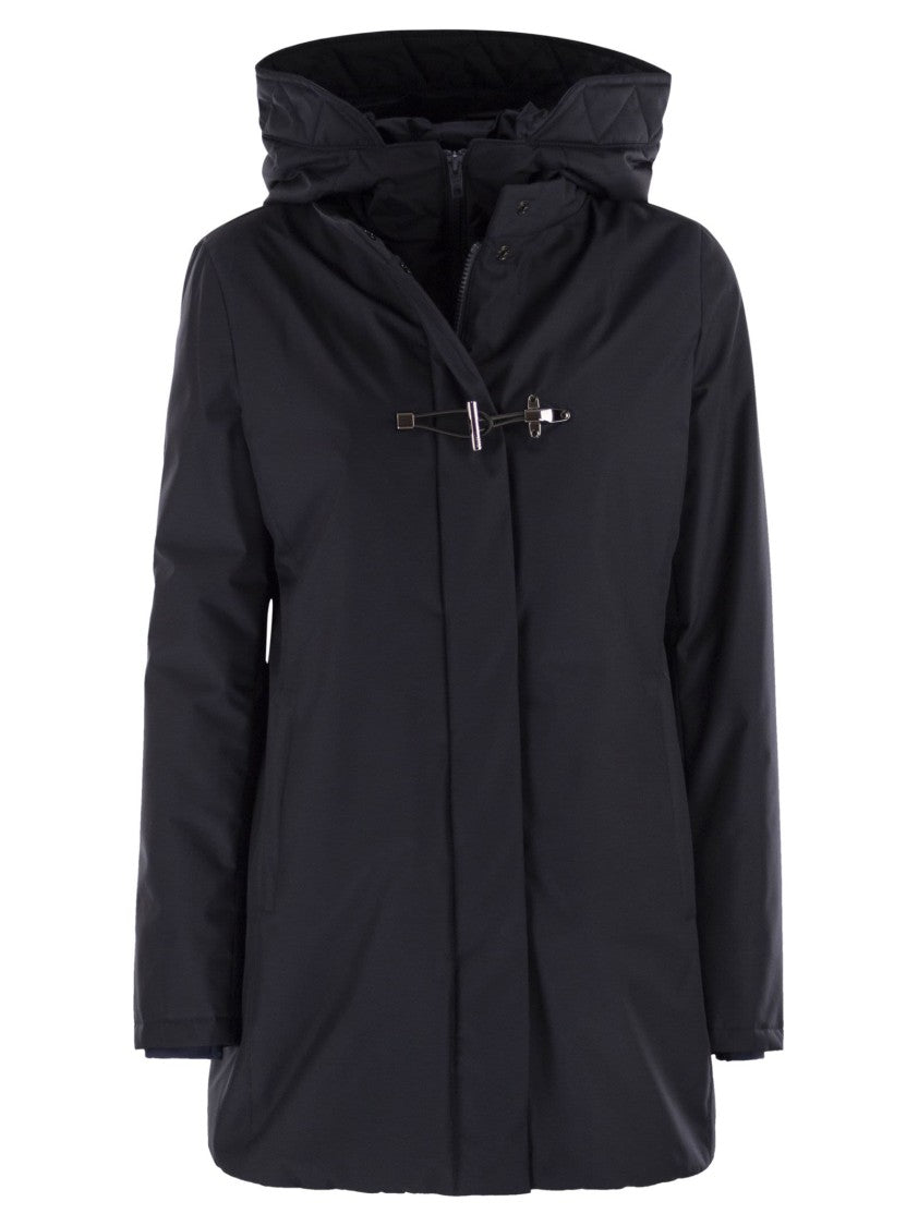 Fay Technical Gabardine Toggle Coat