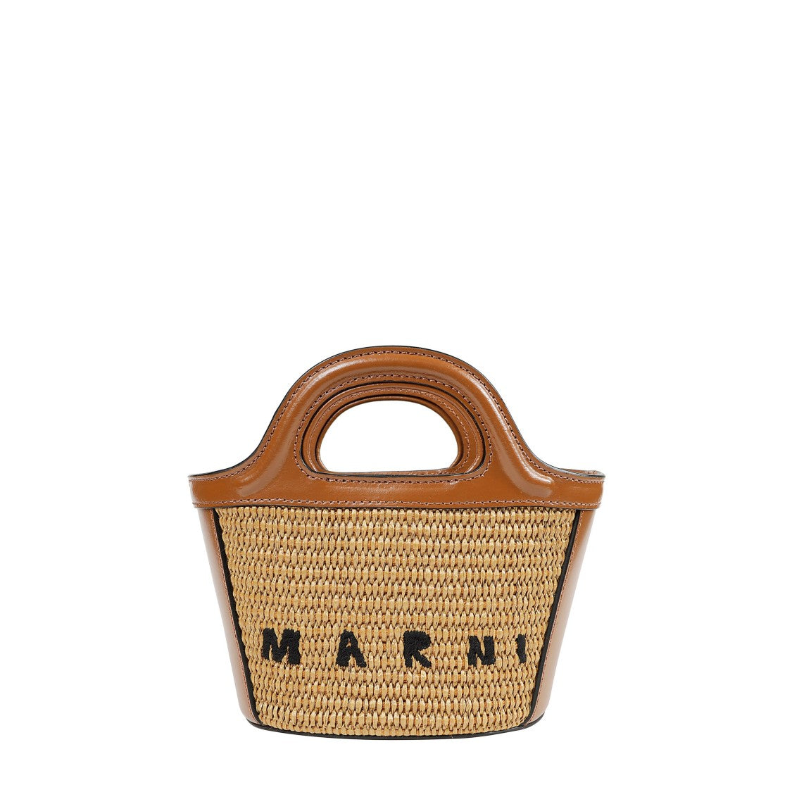 Marni Marni Raffia And Leather Tote Bag