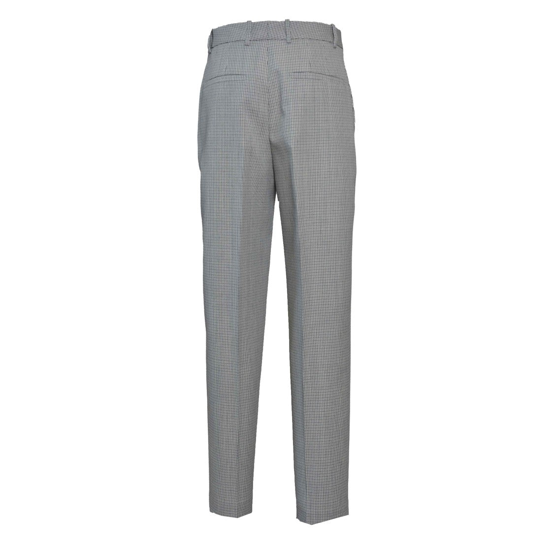 Jil Sander Grey Virgin Wool Plaid Tailored Pants