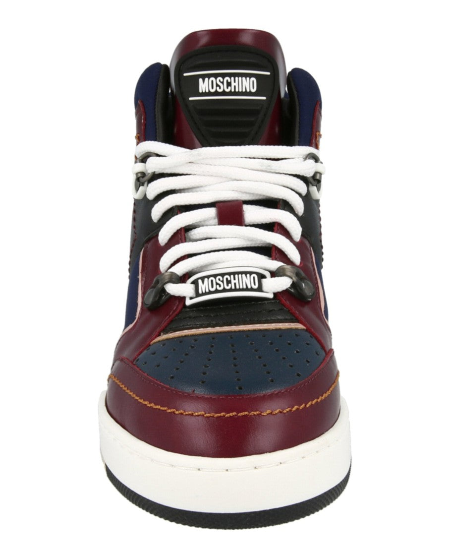 Moschino Streetball Asymmetrical High-Top Sneakers