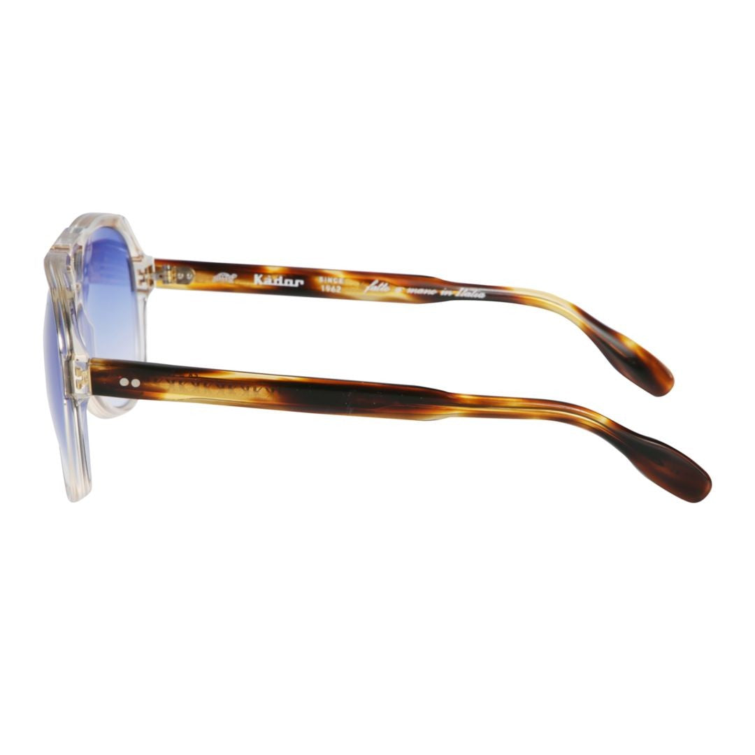 Kador Big Pilot Aviator Sunglasses With Transparent Frame