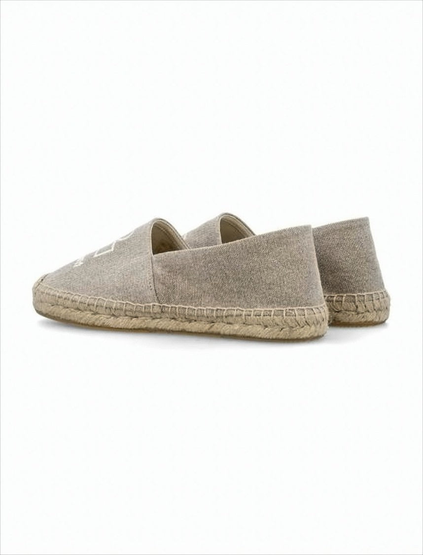 Isabel Marant Natural Beige Canvas Slip-On Espadrille Sneakers