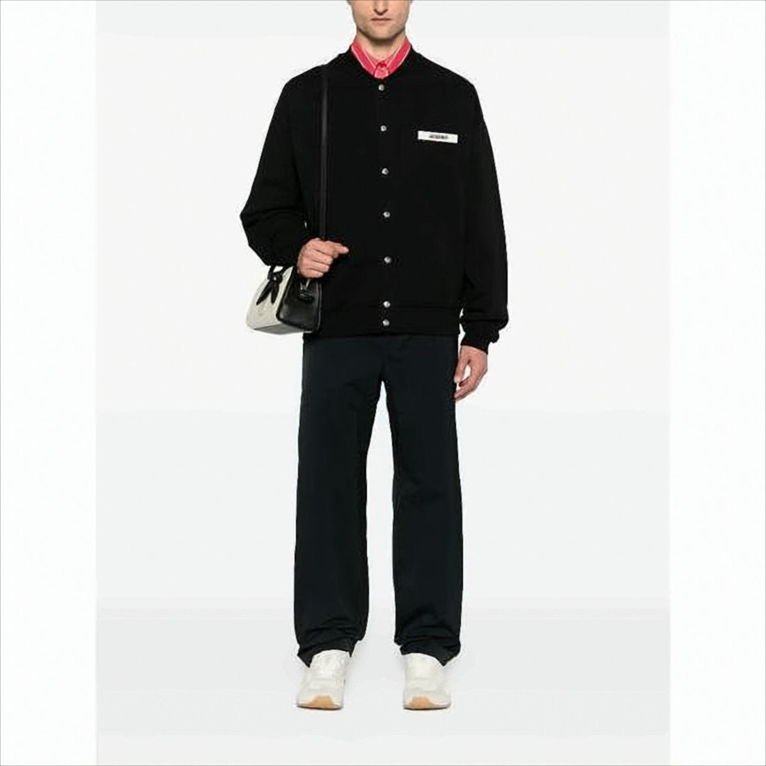 Jacquemus Minimalist Black Cardigan With Button-Up Front