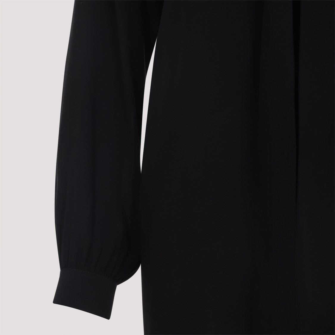 Balenciaga Black Silk Scarf Blouse