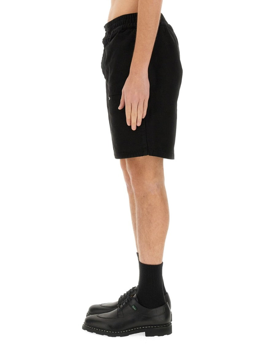 3.Paradis Straight Fit Twill Shorts With Functional Pockets