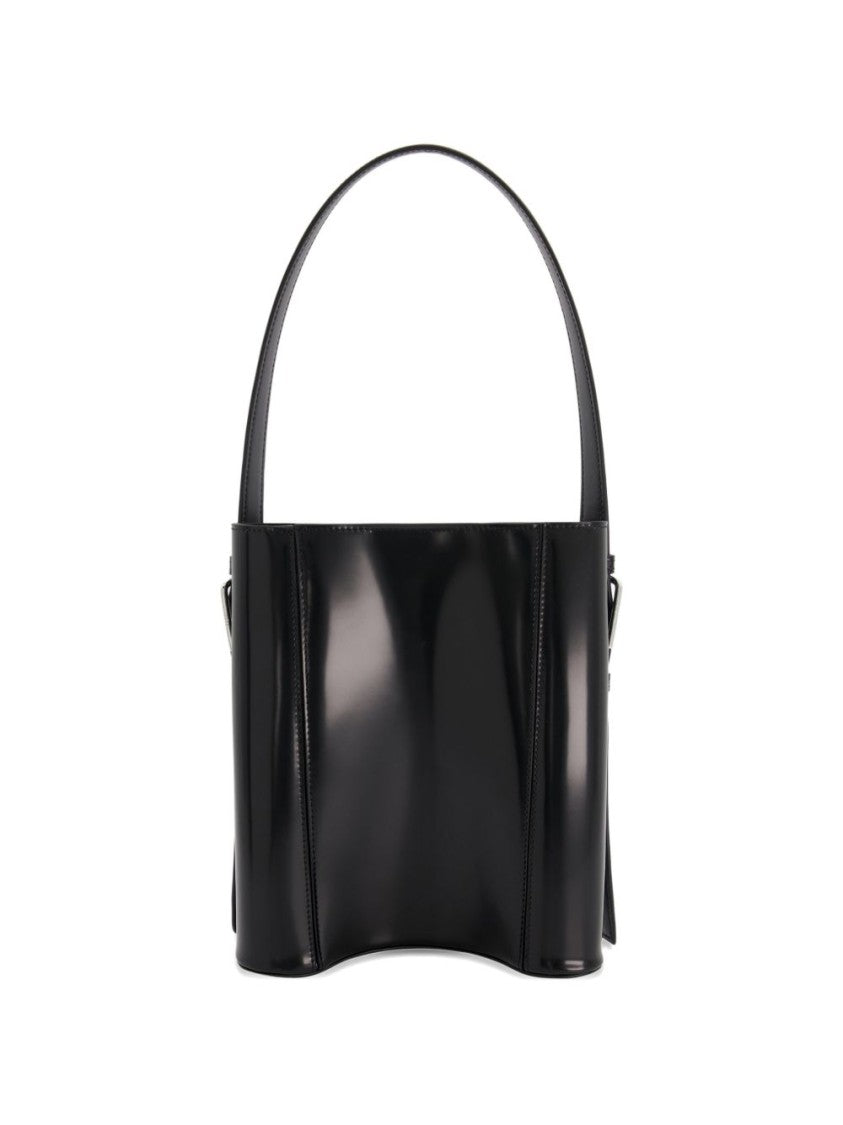 Coperni Black Cylindrical Side Strap Buckle Bag