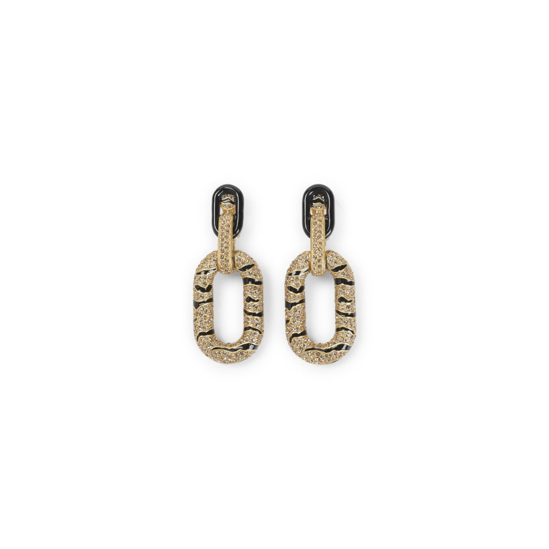 Roberto Cavalli Zebra Pattern Clip-On Earrings