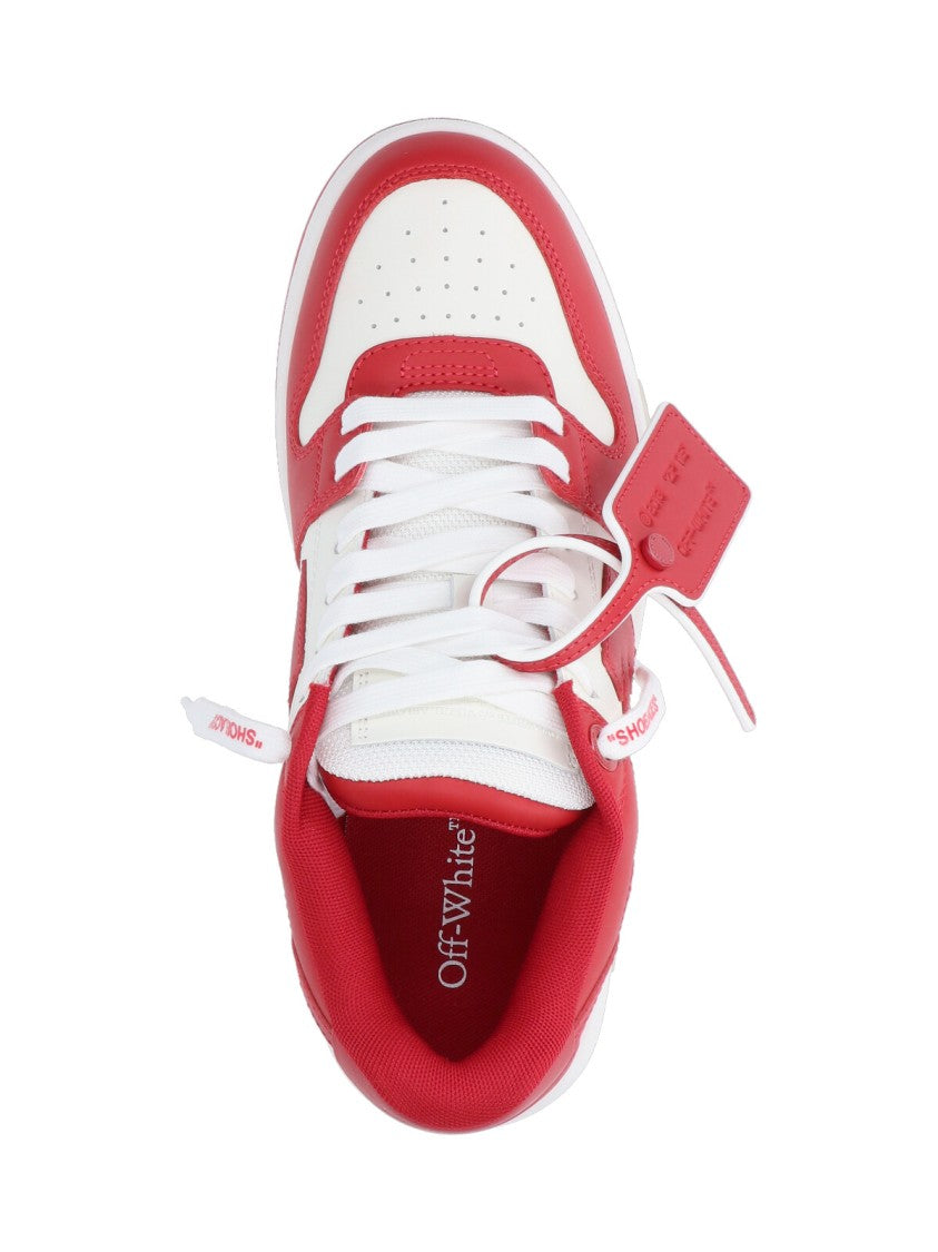 Off-White Low-Top White Leather Sneakers With Iconic Branding