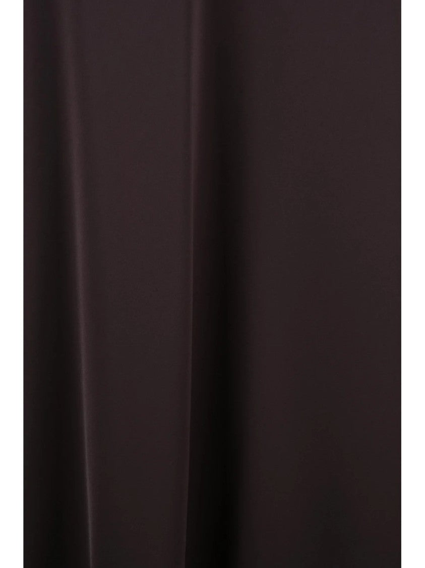 Herno Brown Flared Polyester Skirt