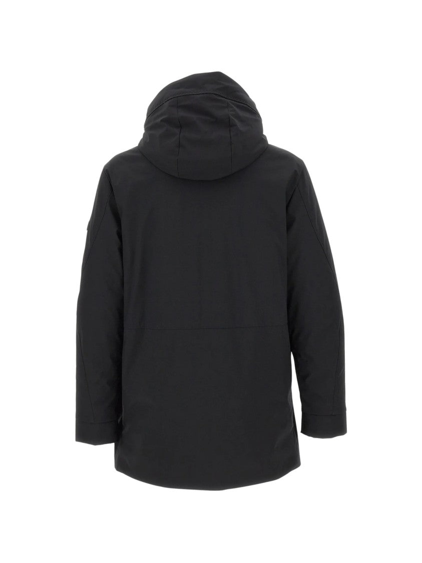 Peuterey Hooded Coat With Drawstring And Matte Finish