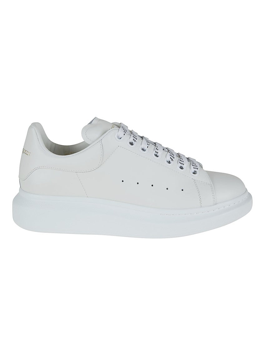 Alexander Mcqueen Leather Oversized Sneakers With Exaggerated Sole And Signature Logo