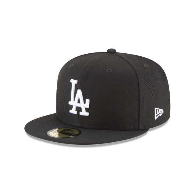 New Era Los Angeles Dodgers Black And White Basic 59Fifty Fitted Hat
