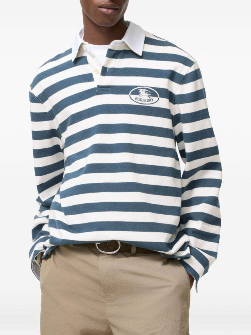 Burberry Multicolor Long-Sleeve Striped Polo Shirt