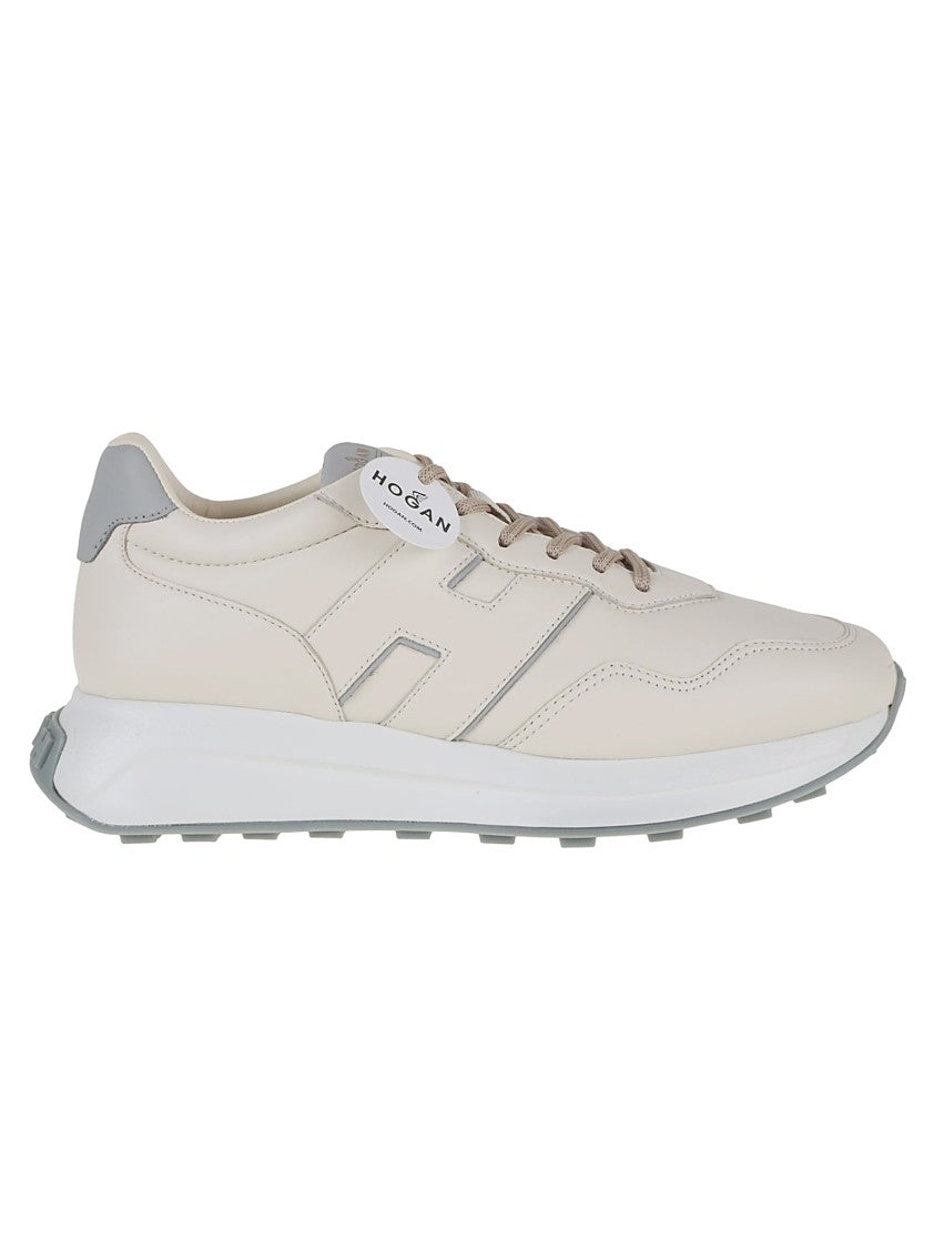 Hogan Nappa Leather Sneakers With H-Detail