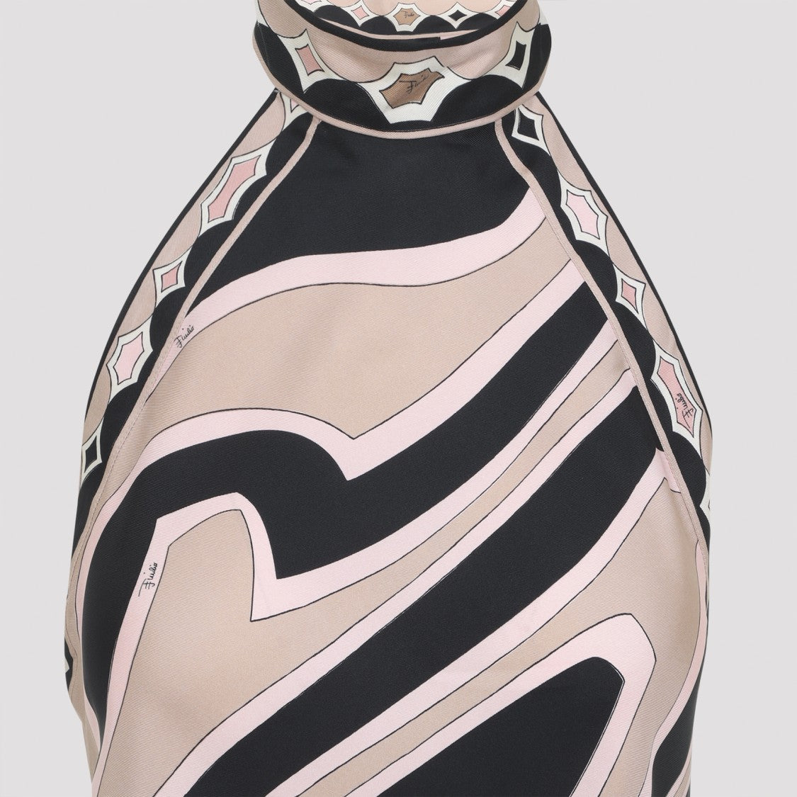 Pucci Asymmetrical Halter Neck Midi Dress