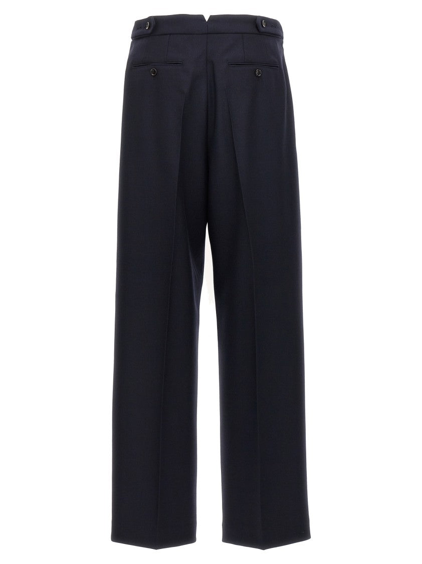 Ami Paris Wool Pin And Ironed Pleat Pants