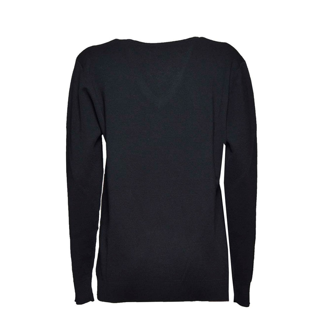 Max Mara Pevera V-Neck Sweater In Black Wool