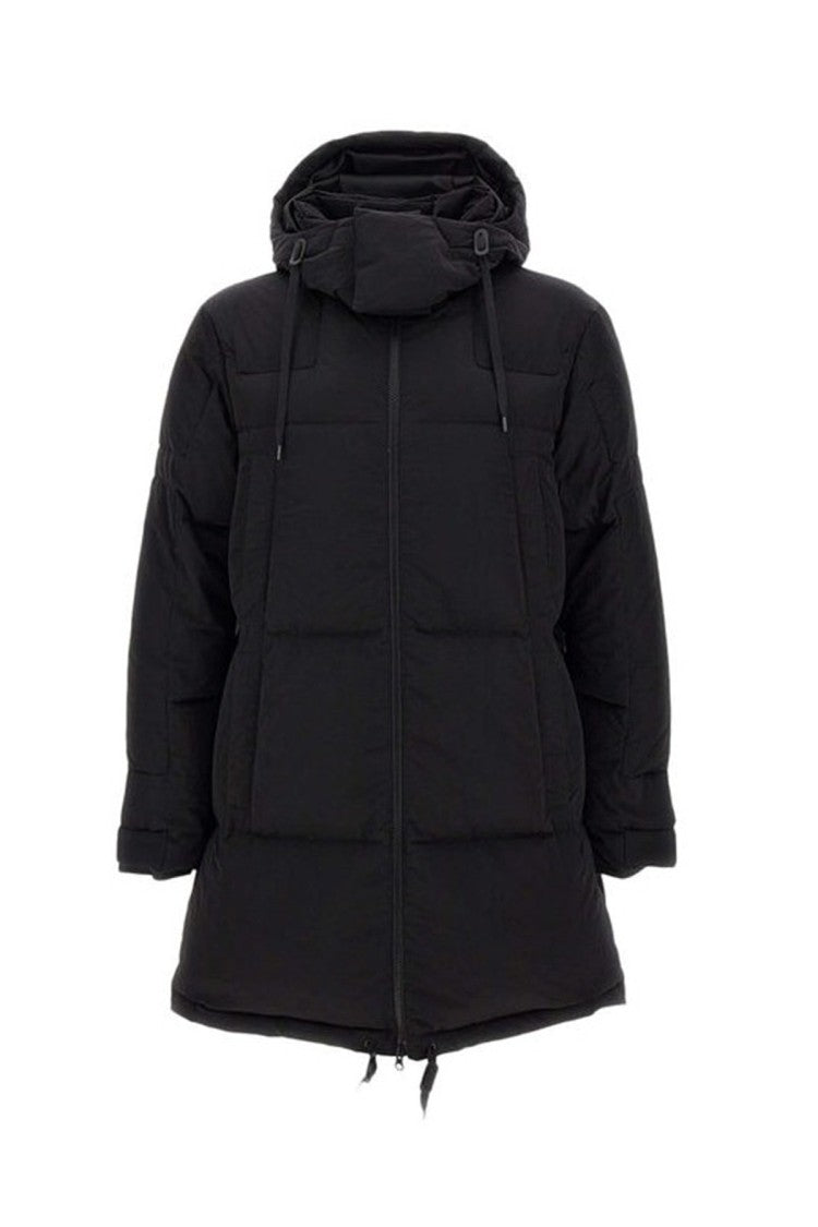 Premiata Black Quilted Drawstring Hooded Polyamide Parka