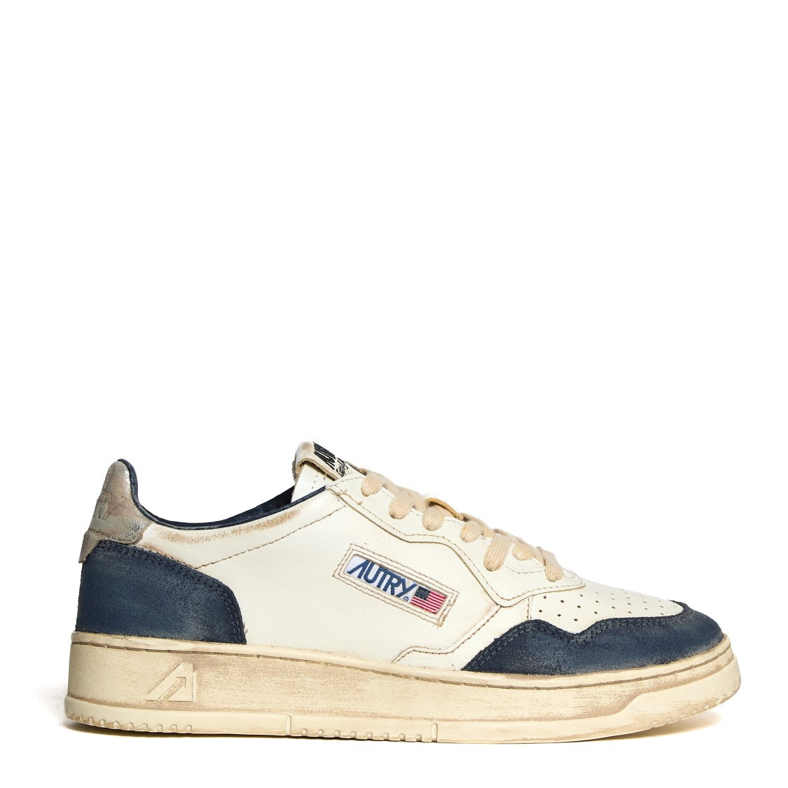 Autry Leather And Suede Sneakers With Padded Collar