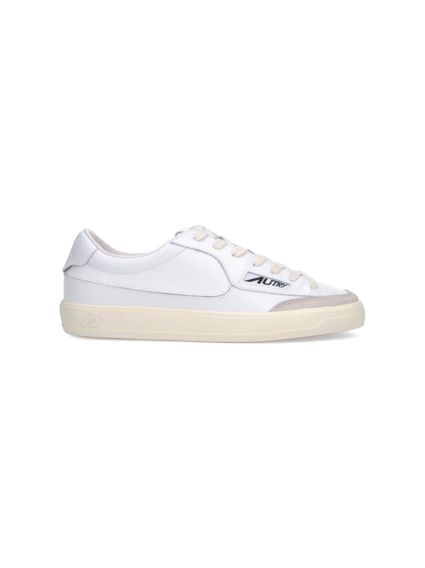 Autry Low-Top White Leather Sneakers With Subtle Suede Accents