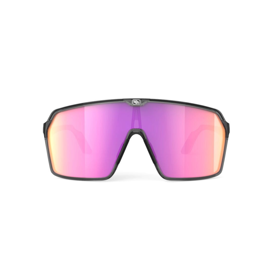 Rudy Project Spinshield Crystal Ash Oversized Shield Sunglasses With Reflective Lens