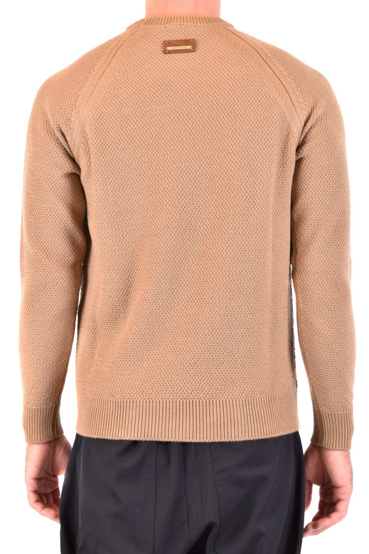 Jacob Cohen Textured Knit Sweater With Classic Crew Neckline
