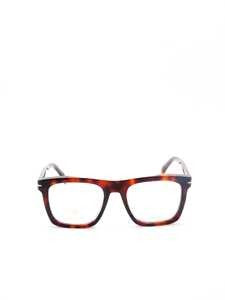 David Beckham Rectangular Brown Acetate Optical Frames With Tortoiseshell Pattern