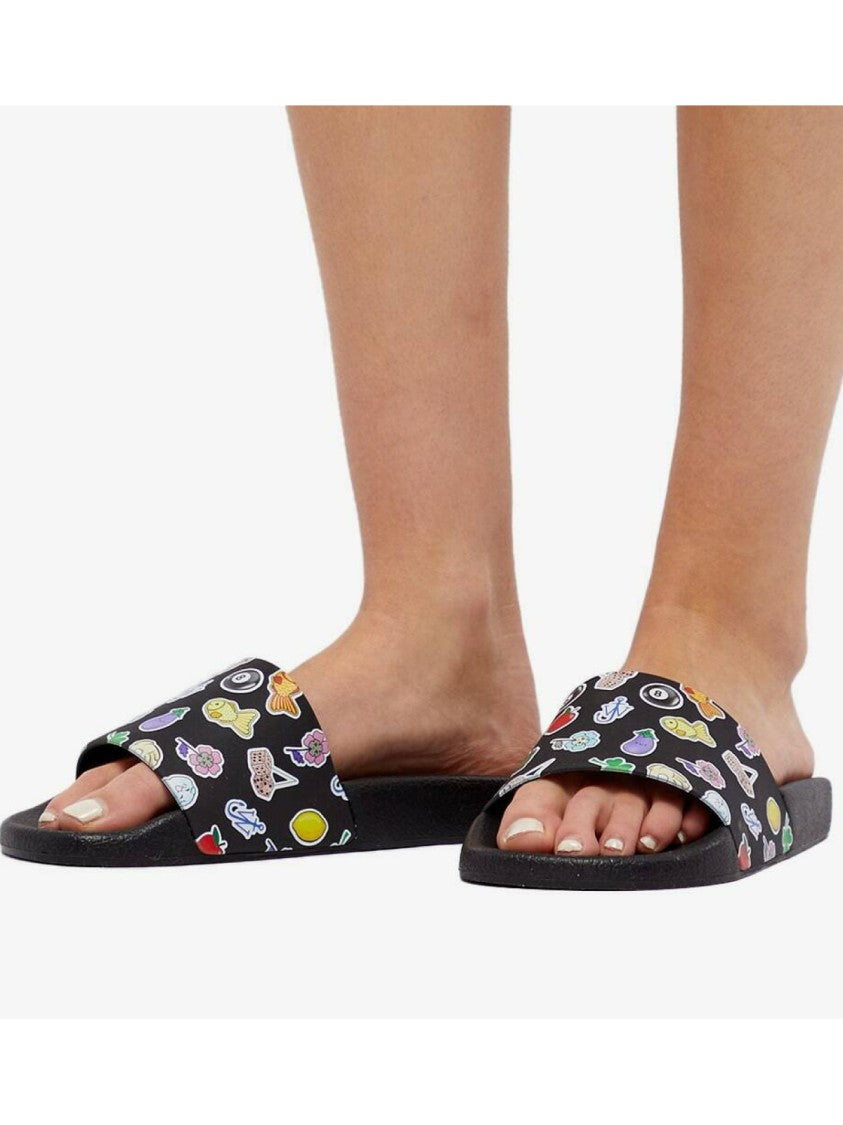 J. W. Anderson Sticker Logo Slides Sandals