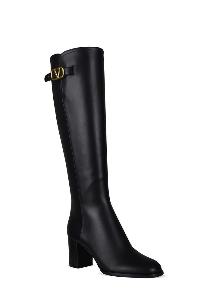 Valentino Garavani Garavani Vlogo Tall Boots With Signature Buckle