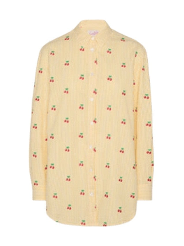 Saint Barth Relaxed Fit Striped Shirt With Cherry Embroidery