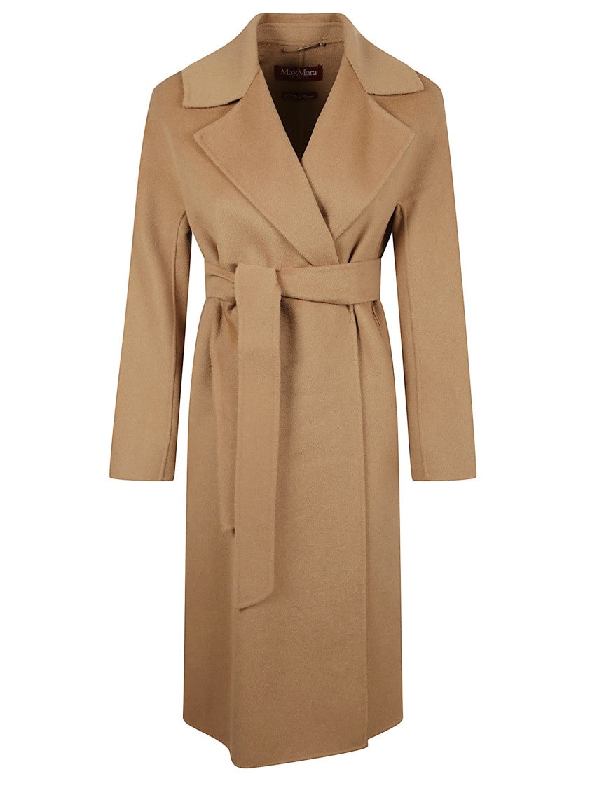 Max Mara Classic Wrap Coat With Wide Lapel