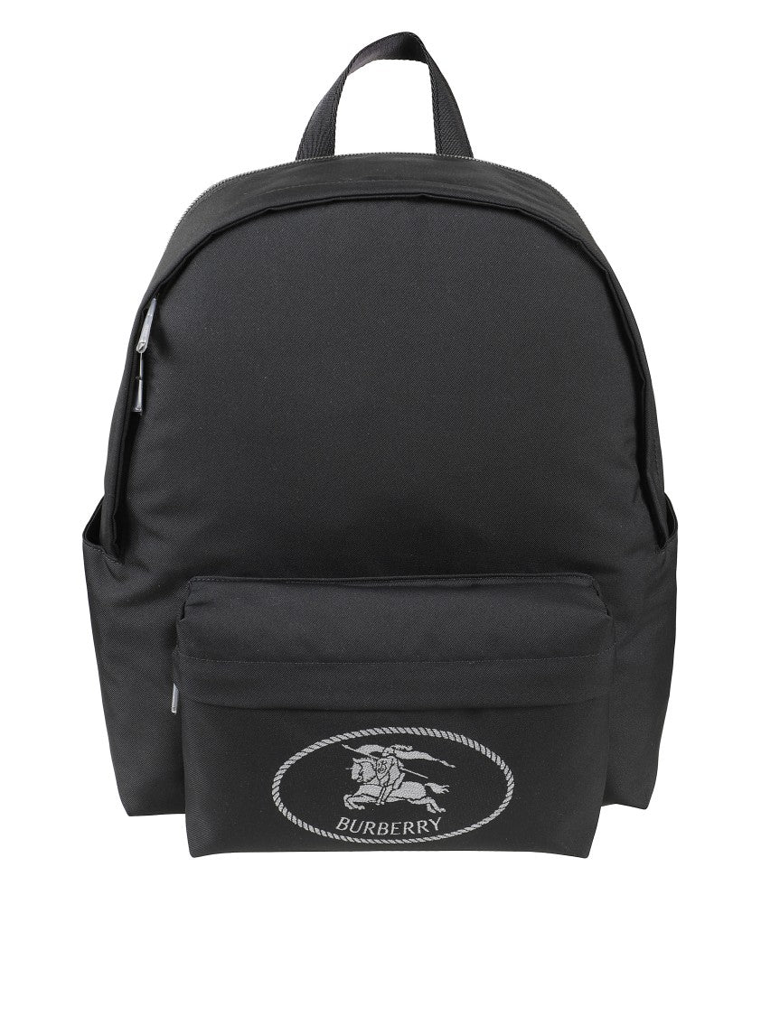 Burberry Black Backpack With Spacious Design And Padded Straps