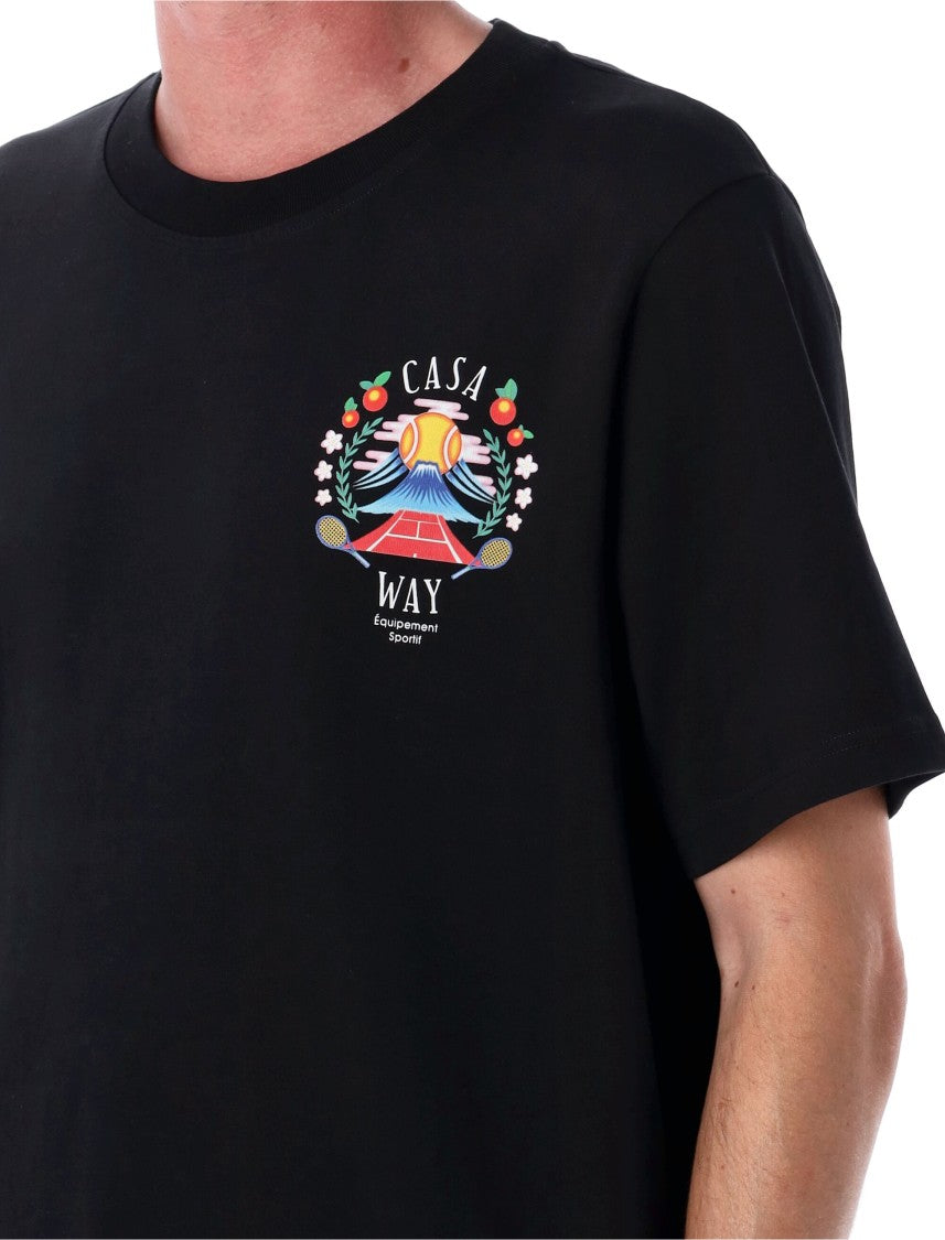 Casablanca Casa Way Mountain Printed T-Shirt