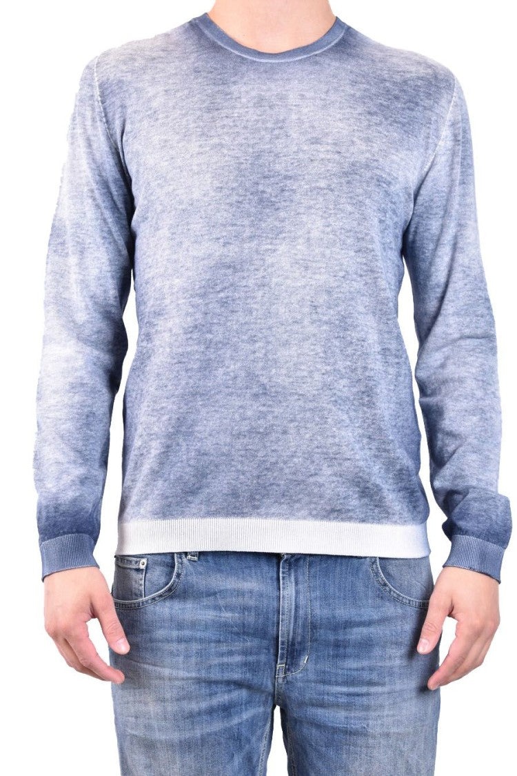 7.1 Heathered Blue Knitwear Classic Crew Neckline