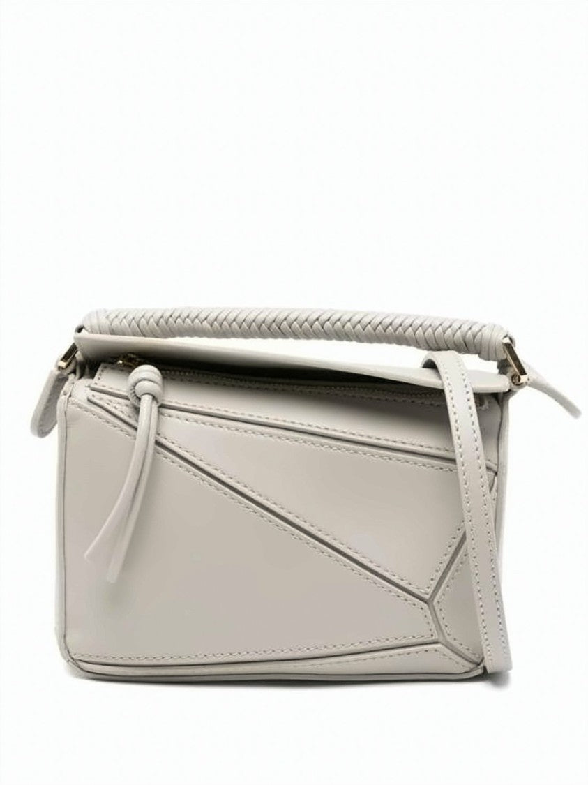 Loewe Geometric Structured Calfskin Tote With Braided Handle