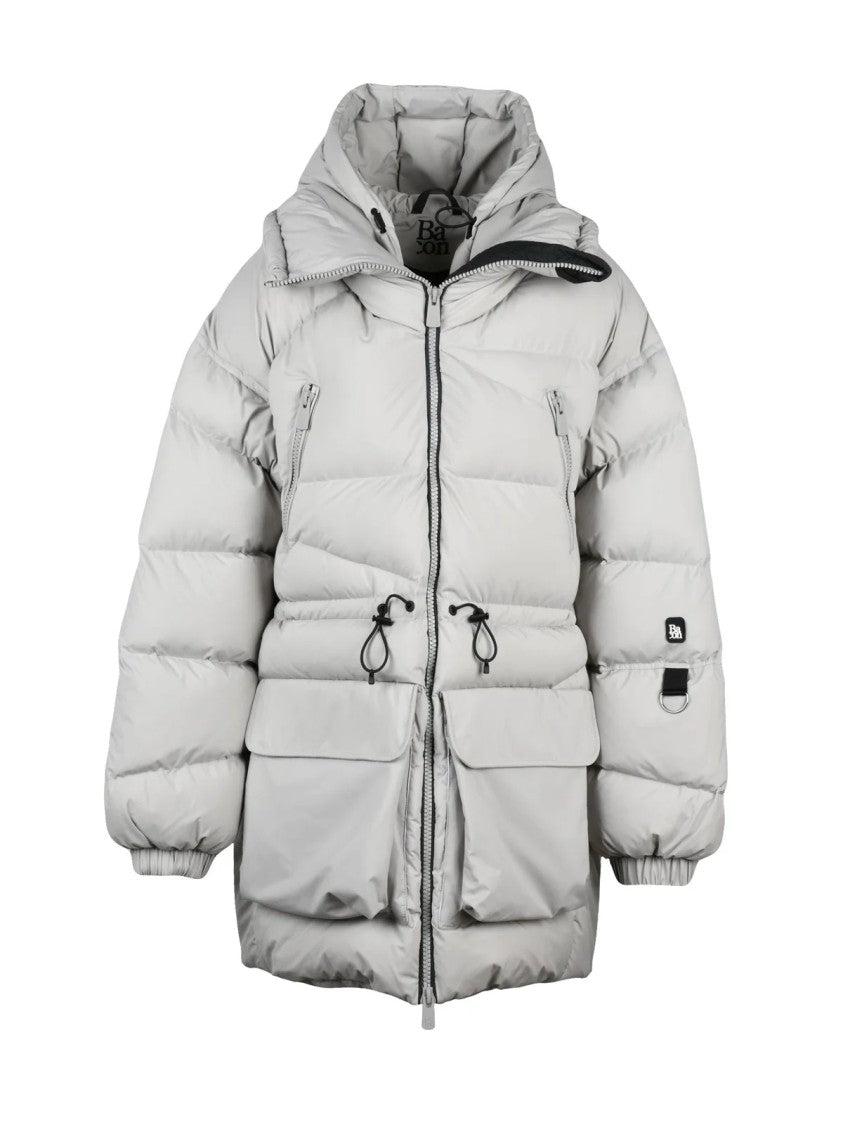 Bacon Pearl Grey Polyester Double B Parka Down Jacket
