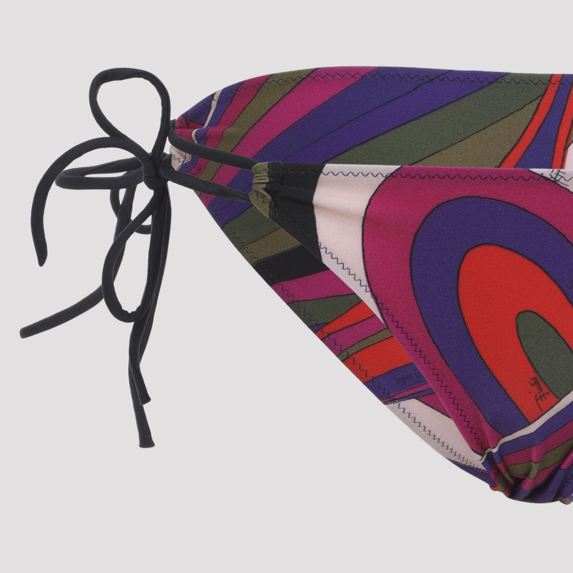 Pucci Vibrant Abstract Print Bikini Bottom With Adjustable Self-Tie Fastenings