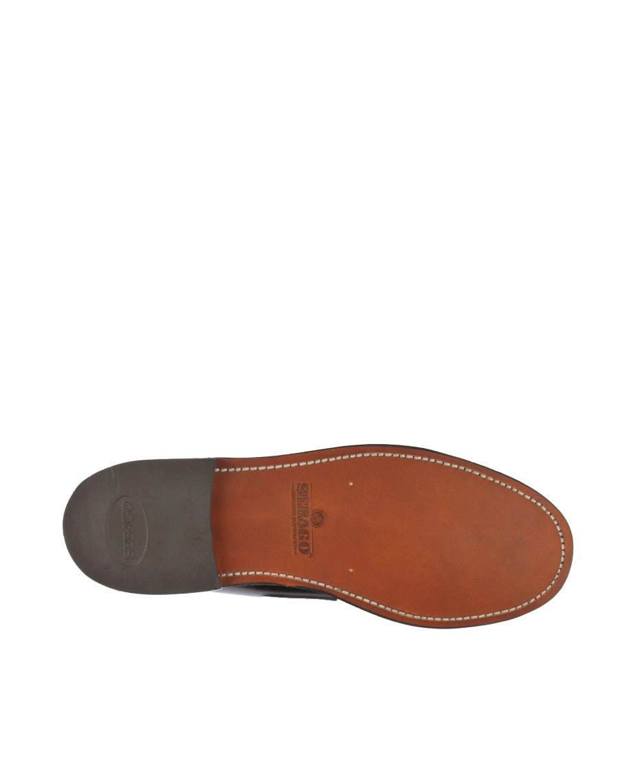 Sebago Brown Classic Dan Loafer In Burgundy